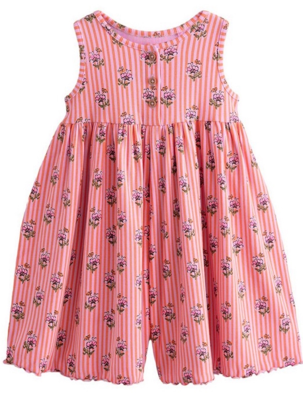 NEXT Pink Floral Stripe Toddler romper
